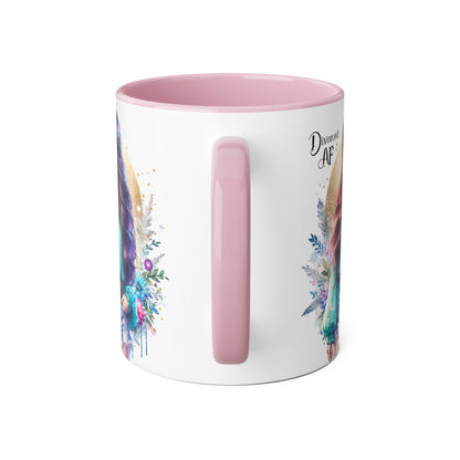 Divorced AF Accent Mug | Inspirational Coffee Cup, Gift for Divorcee, Self-Care, Empowering Drinkware