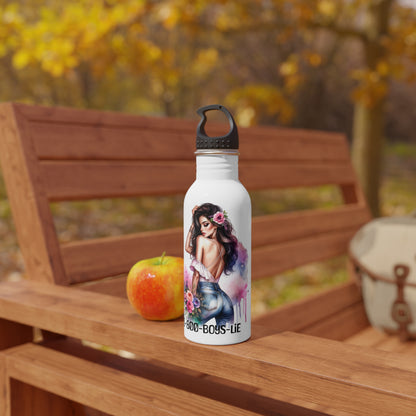1-800-Boys-Lie Floral Inspirational Water Bottle, Perfect for Workout, Travel, and Gifts, Motivational Drinkware, Unique Everyday Use