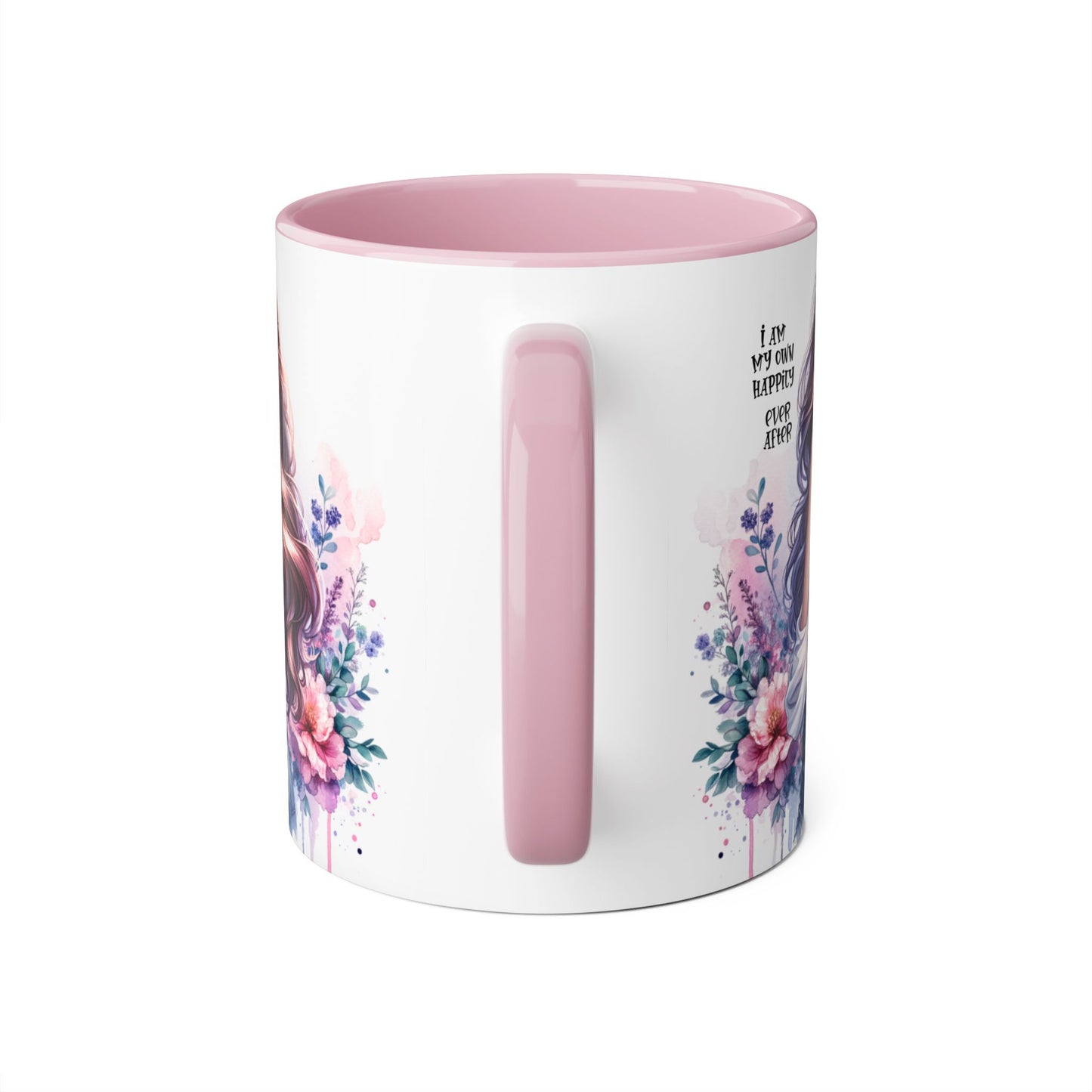 I Am My Own Happily Ever After Accent Mug - 11oz Floral Inspirational Coffee Cup