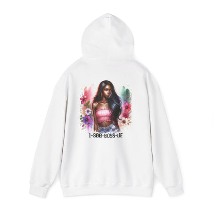 1-800-Boys-Lie Chic Floral Sweatshirt, Unisex Hoodie for Teens, Cute Sweatshirt for Women, Gift for Her, Casual Streetwear, Attitude Apparel