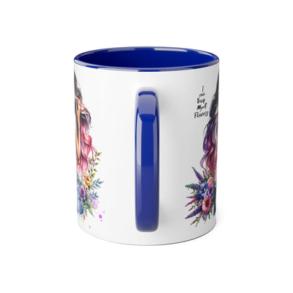 I Can Buy Myself Flowers Floral Accent Mug, Trendy Coffee Cup for Flower Lovers, Gift for Garden Enthusiasts, Home & Office Decor, Unique Floral Design
