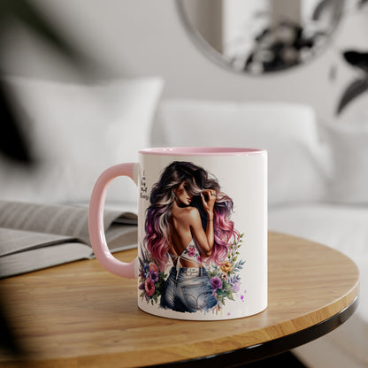 I Can Buy Myself Flowers Floral Accent Mug, Trendy Coffee Cup for Flower Lovers, Gift for Garden Enthusiasts, Home & Office Decor, Unique Floral Design