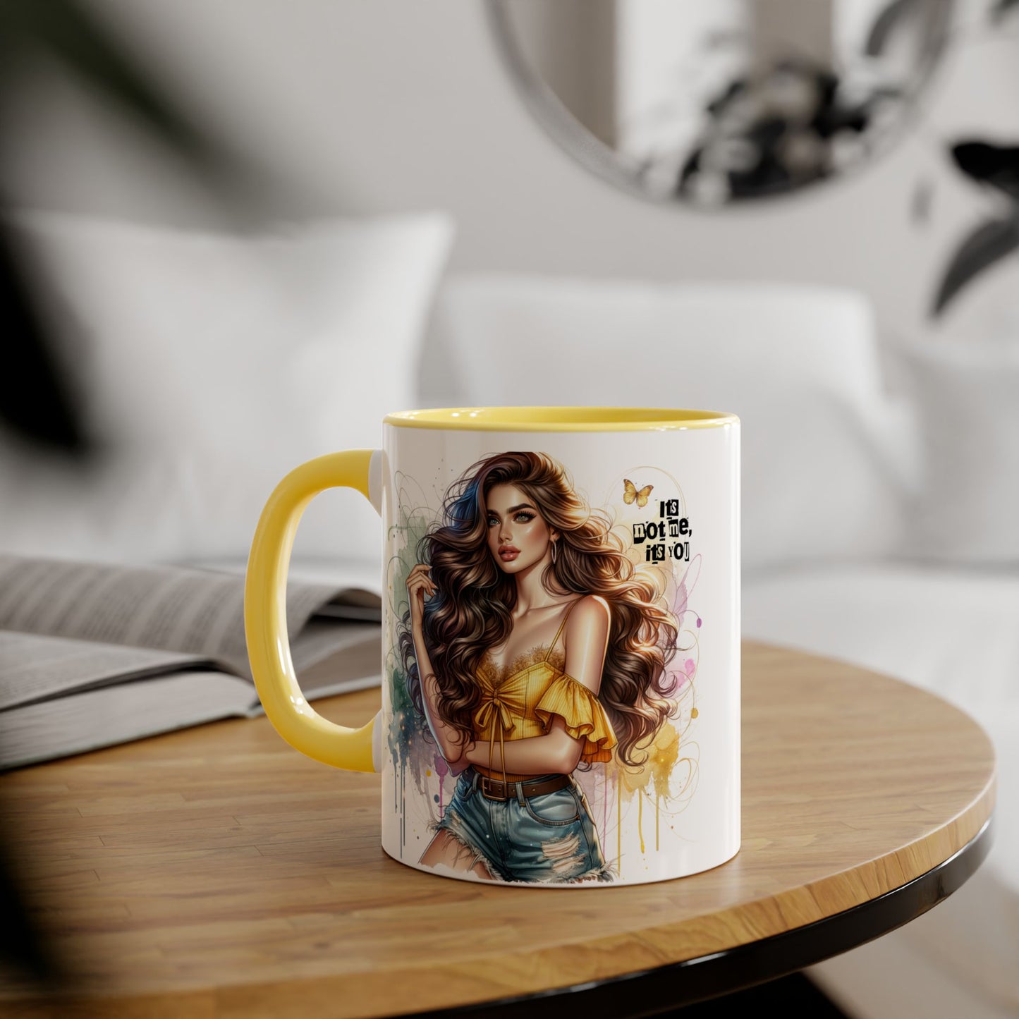 It's Not Me, It's You Humoristic Vibrant Accent Mug with Artistic Design, Perfect Gift for Coffee Lovers, Unique Home Decor, Personalized Beverage Cup, Cute Tea Mug