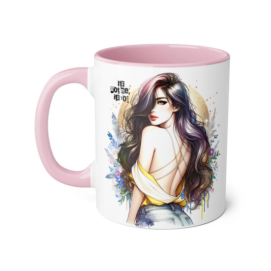 It's Not Me, It's You Humoristic Artistic Accent Mug for Coffee Lovers, Floral Design Mug, Unique Gift for Her, Inspirational Mug, Kitchen Decor, Birthday Present