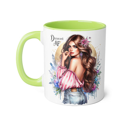 Empowered Diva Mug-Divorced AF, 11oz - Dreamy Floral Design, Perfect Gift for Divorced Friends, Birthday, Self-Care, Coffee Lovers