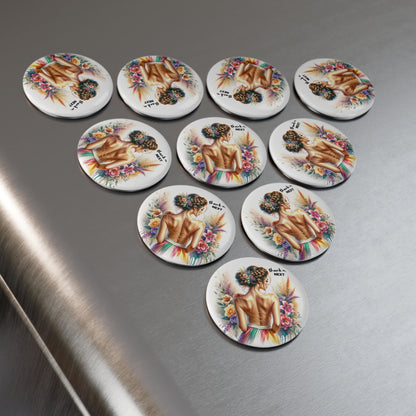 Thank U, Next  Decorative Round Magnet, Gifts for Her, Refrigerator Decor, Chic Home Accessory, Unique Birthday Gift