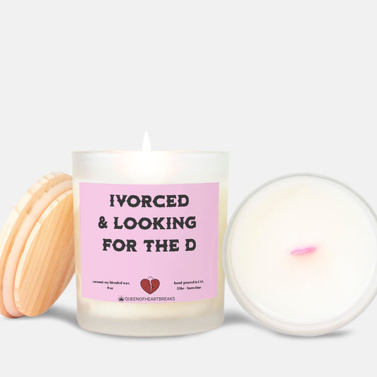 Ivorced & Looking For the D-Candle Frosted (Pink Wick) Glass