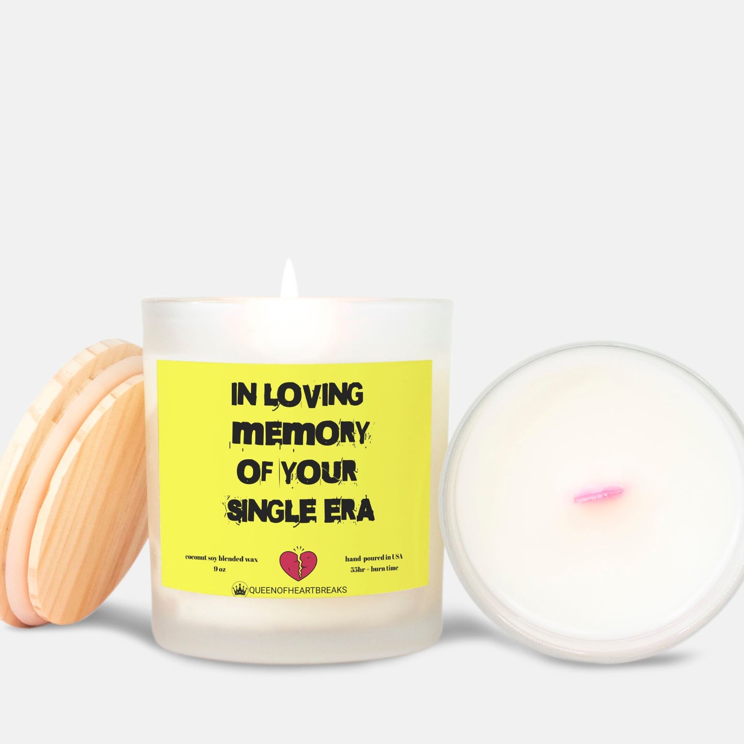 In Loving Memory Of Your Single Era-Candle Frosted (Pink Wick) Glass