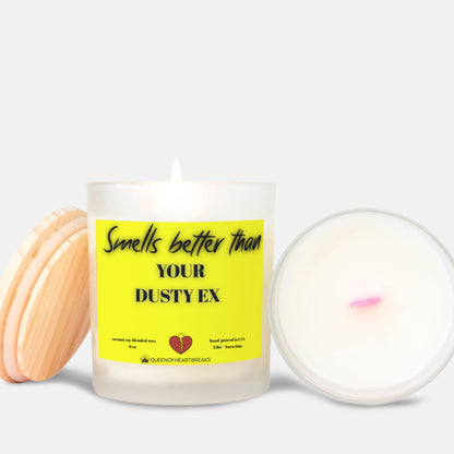 Smells Better Than Your Dusty EX Candle Frosted (Pink Wick) Glass