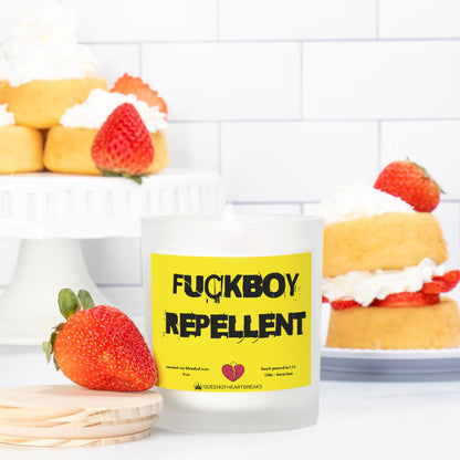 Fuckboy Repellent-Candle Frosted (Pink Wick) Glass