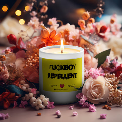 Fuckboy Repellent-Candle Frosted (Pink Wick) Glass