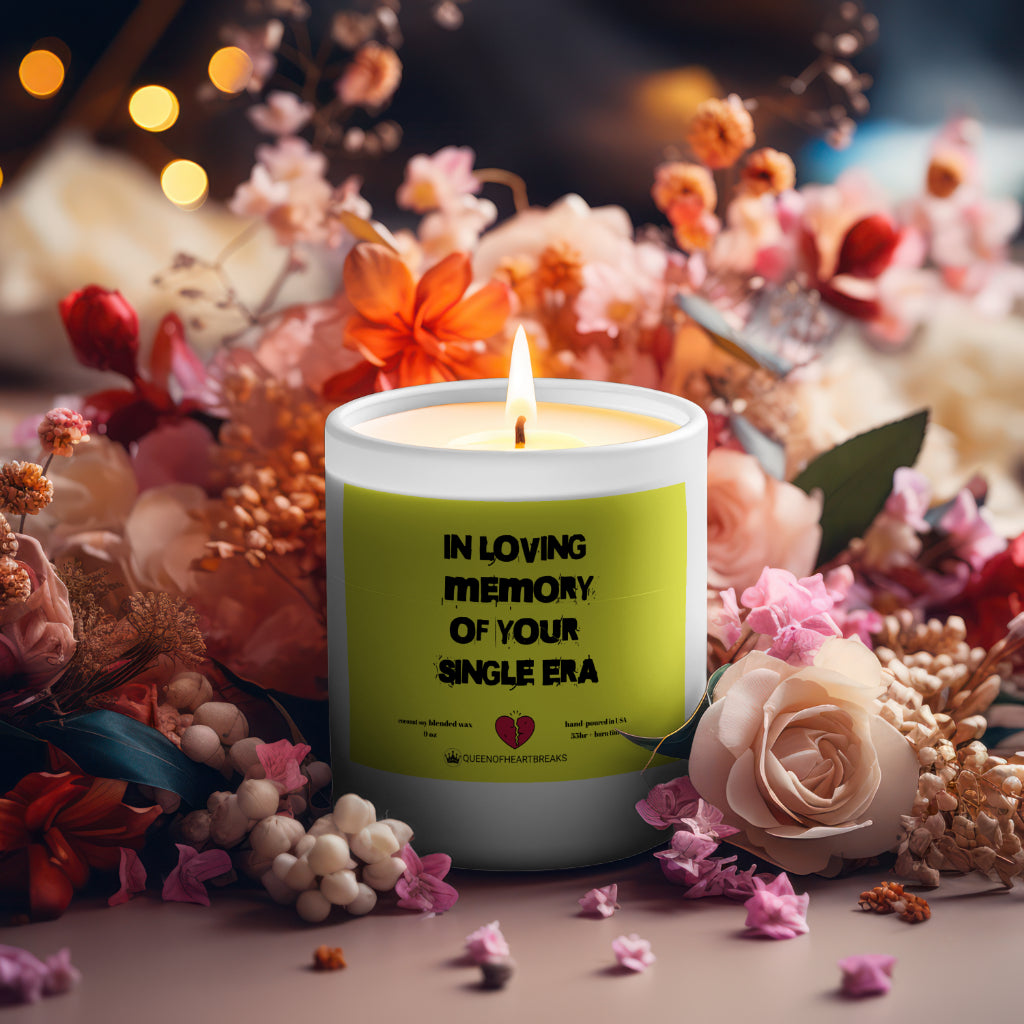 In Loving Memory Of Your Single Era-Candle Frosted (Pink Wick) Glass